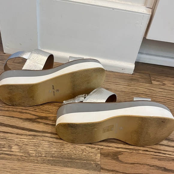 Janet Sport Silver Platform Sandals - Picture 5 of 5